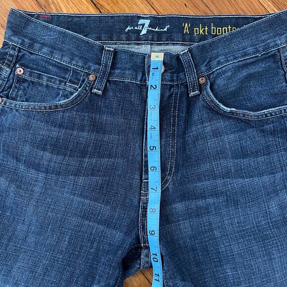 7 For All Mankind 'A' Pkt Pocket Bootcut Denim Jeans Size 29 - Picture 10 of 12